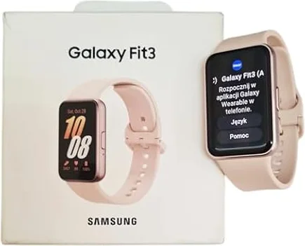 Samsung Galaxy Fit3 (Roségold), 40 mm AMOLED-Display mit Aluminiumgehäuse, vollständige Überwachung von Fitness und Gesundheit, Akku bis zu 13 Tage mit Schnellladung, 5 ATM und Schutzgrad