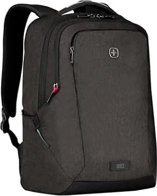 WENGER MX Professional Laptop-Rucksack mit Tabletfach, Notebook bis 16 Zoll, Tablet bis 10 Zoll, Organizer, 21 l, Damen Herren, Büro Business-Reisen Uni, Grau, 611641