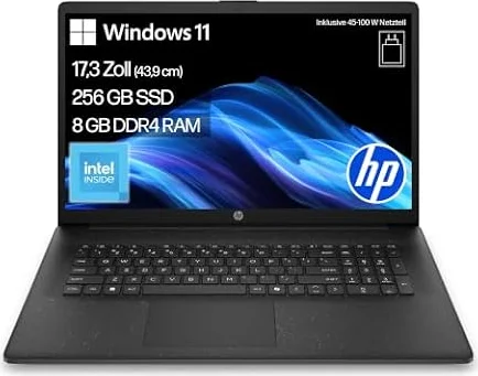 HP Laptop, 17,3" HD+, Intel N200, 8GB RAM, 256GB SSD
