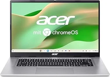 Acer Chromebook 315 (CB315-8H-824U) Laptop, Google ChromeOS, 15,6" FHD IPS Display, MediaTek Kompanio 540 Octa-Core, 4 GB RAM, 64 GB eMMC, Arm Mali-G57 MC2, QWERTZ Tastatur, Silber