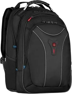WENGER Carbon Laptop-Rucksack, Notebook bis 17 Zoll, Organizer, 30 l, Damen Herren, Büro Business Uni, Schwarz, 600637