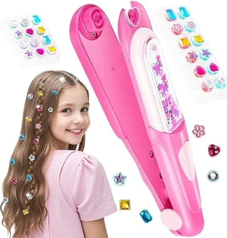 JoyJoyful Geschenk Mädchen 5 6 7 8 9 Jahre, Haarschmuck Mädchen Spielzeug ab 6-12 Jahre Kinder, Hair Braiding Machine DIY Haardekoration, Haarperlen für Mädchen Geburtstagsgeschenk 10 11 12 Jahren