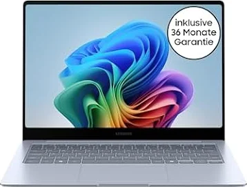Samsung Galaxy Book4 Edge Galaxy AI-Laptop, 14-Zoll-Display, 16GB RAM, Snapdragon X Elite Prozessor, Notebook 512GB Speicher, Copilot+ PC, Sapphire Blue, 3 Jahre Herstellergarantie
