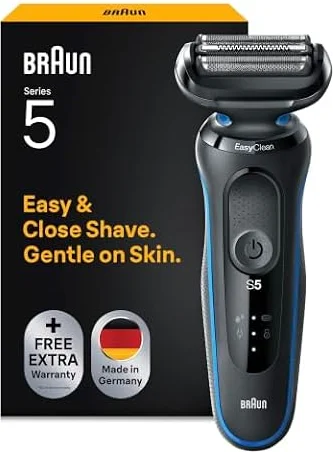 Braun Rasierer Herren Elektrisch Series 5, Rasierapparat, 51-B1000s, Blau