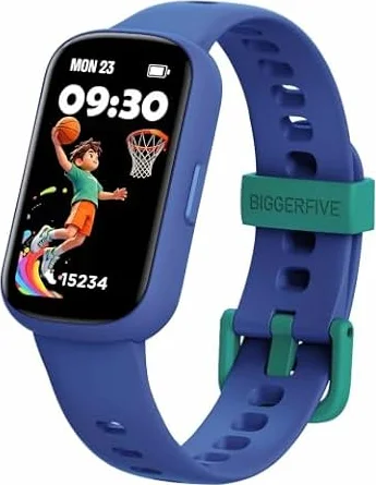 BIGGERFIVE Vigor Plus Smartwatch Kinder Fitness Tracker Armbanduhr, Blau