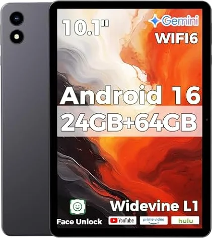 RebotAi Andorid 16 Tablet 10 Zoll mit Schutzhülle, 24GB RAM+ 64GB ROM