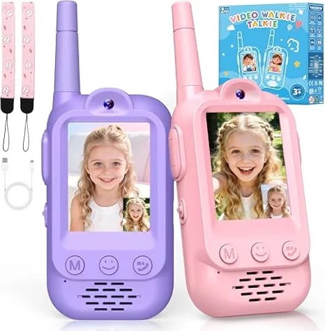 Walkie Talkie Kinder mit Video Spielzeug Geschenk Mädchen 3 4 5 6 7 8 Jahre